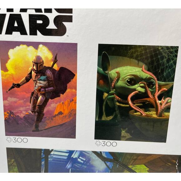 Star Wars Mandalorian Multipack Buffalo Games 4-in-1 jigsaw puzzles NEW - Picture 2 of 9